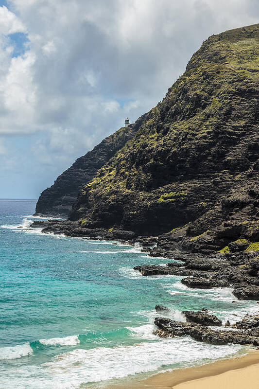 Aqua Art Print featuring the photograph Makapuu Point 1 by Leigh Anne Meeks