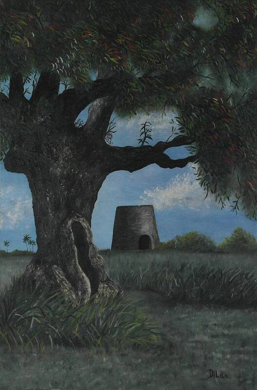 Puerto Rico Art Print featuring the painting Mango Tree by Maurice Dilan