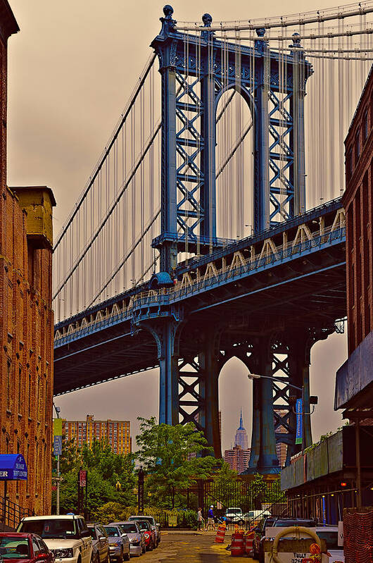 Brooklyn Art Print featuring the photograph Manhattan Bridge Brooklyn NYC by Louis Dallara