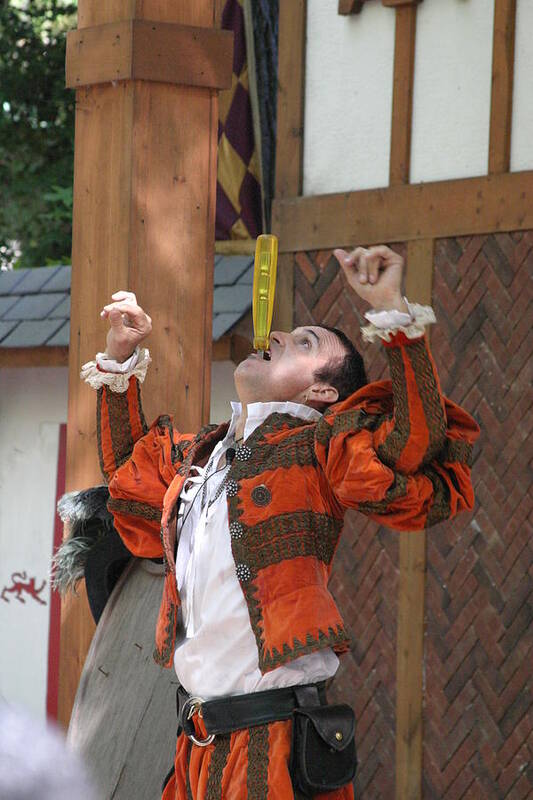 Maryland Art Print featuring the photograph Maryland Renaissance Festival - Johnny Fox Sword Swallower - 121247 by DC Photographer