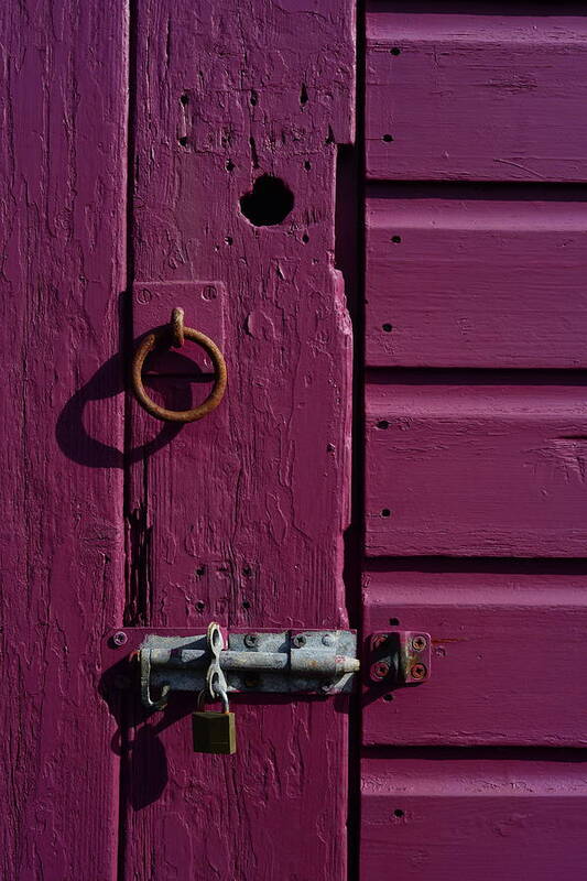 Purple Art Print featuring the photograph Mauve Door, U.k by Alan lagadu