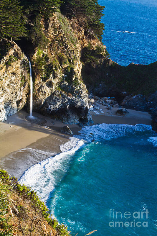 Bay Art Print featuring the photograph McWay Falls Julia Pfeiffer Bruns State Park CA by Dan Hartford