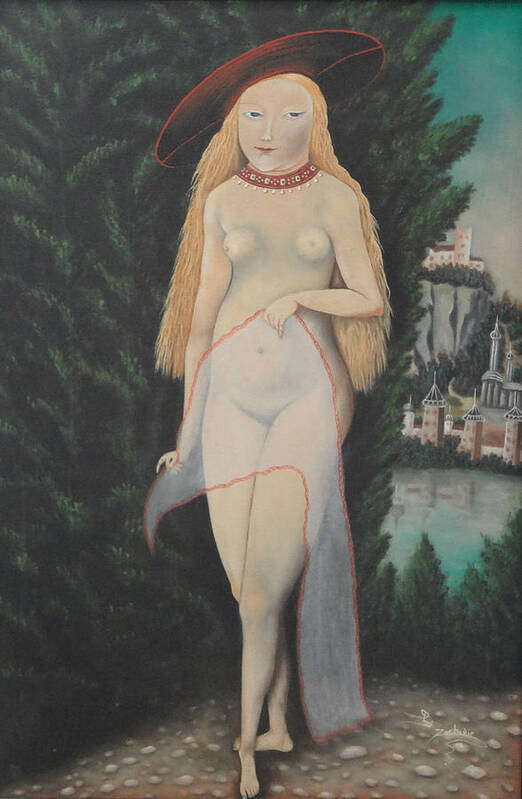 Mermaid Art Print featuring the painting Mermaid Queen by Zacharie Pierre