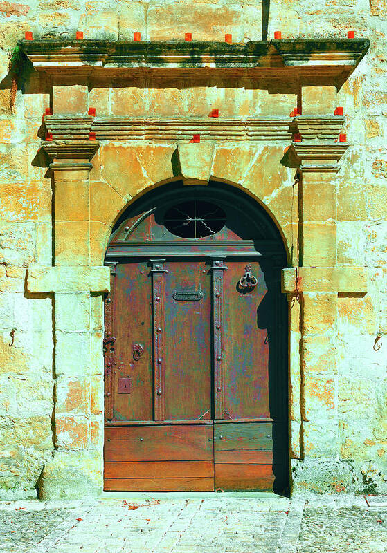 Arch Art Print featuring the photograph Metal Door by Gkuna