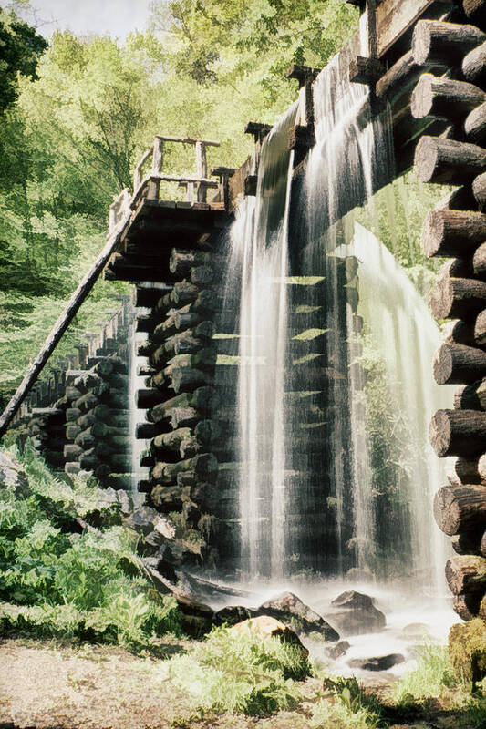 Mingus Mill Art Print featuring the photograph Mingus Mill Millrace by Priscilla Burgers