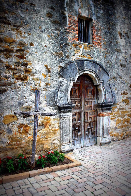 Mission Art Print featuring the photograph Mission Espada - Doorway by Beth Vincent