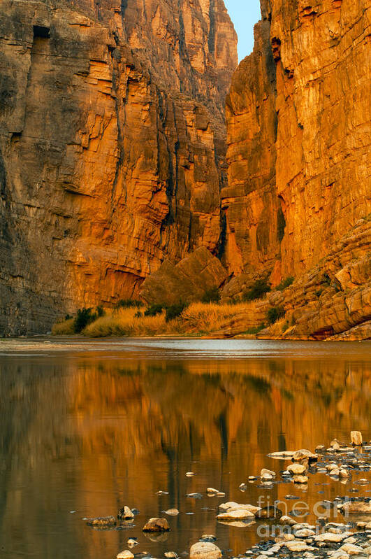 Santa Elena Canyon Art Print featuring the photograph Morning Light in the Canyon by Bob Phillips