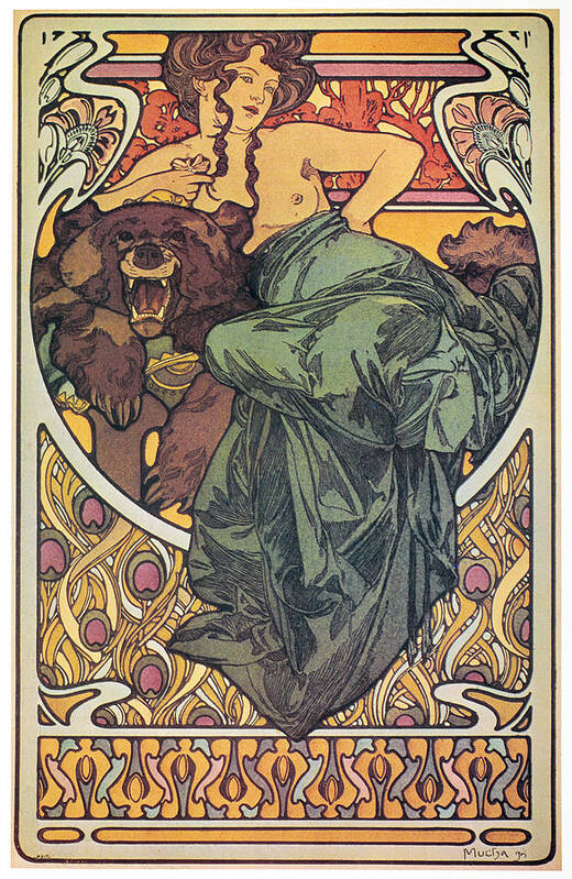 1902 Art Print featuring the painting Mucha Bearskin, 1902 by Granger