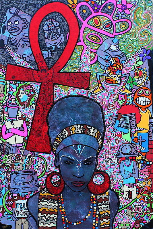 Ankh Art Print featuring the painting Mujer Dinamica by Ramel Jasir