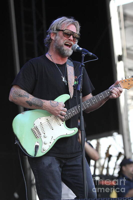 Singer Art Print featuring the photograph Anders Osborne #2 by Concert Photos