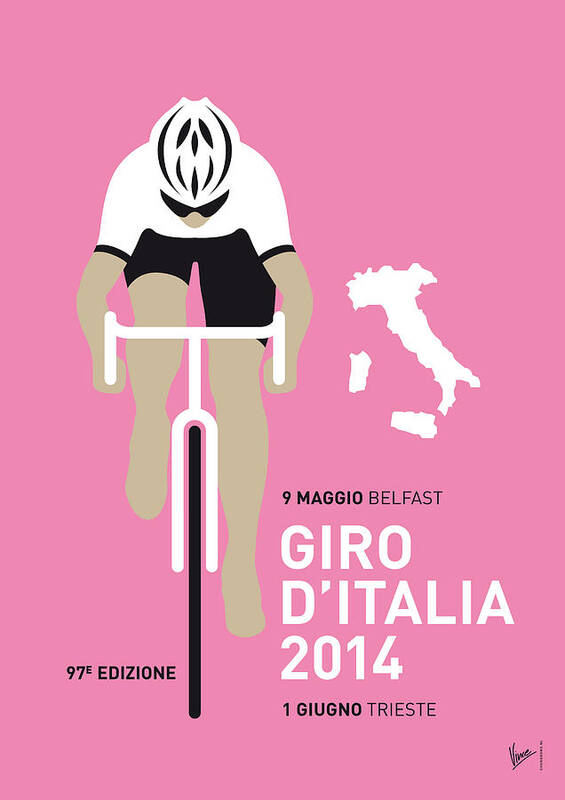 Minimal Art Print featuring the digital art My Giro D Italia Minimal Poster 2014 by Chungkong Art