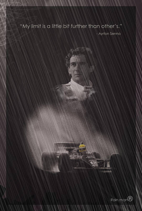 Ayrton Art Print featuring the digital art My limit is a little bit further than others by Stephane Trahan