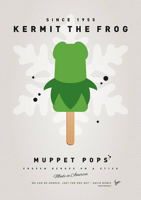 Muppets Art Print featuring the digital art My MUPPET ICE POP - Kermit by Chungkong Art