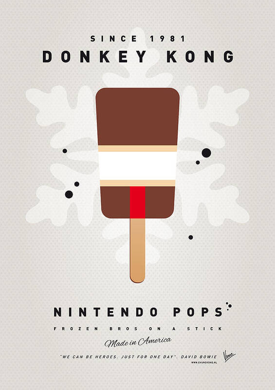 1 Up Art Print featuring the digital art My NINTENDO ICE POP - Donkey Kong by Chungkong Art