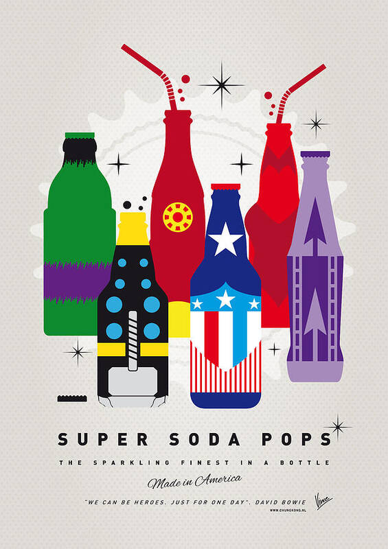 Superheroes Art Print featuring the digital art My SUPER SODA POPS No-27 by Chungkong Art