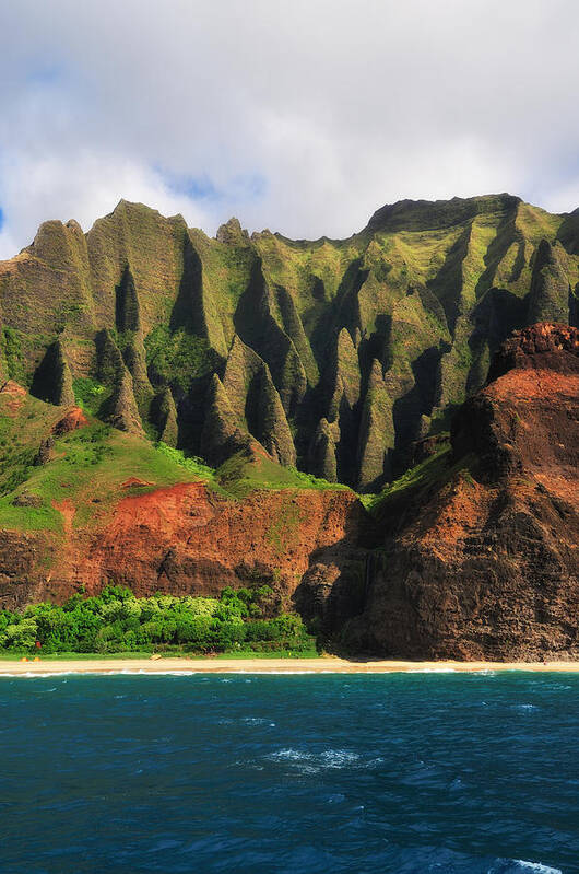 Cathedrals Art Print featuring the photograph Natural Cathedrals of NaPali Coast by Photography By Sai