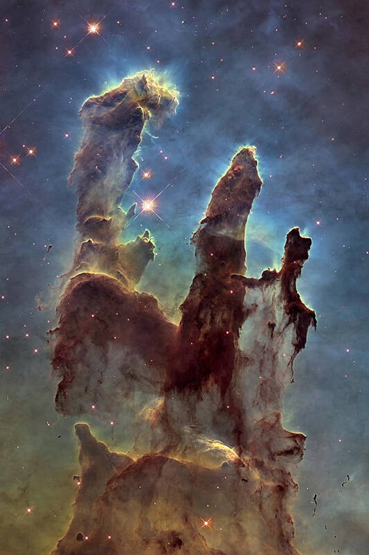 3scape Art Print featuring the photograph New Pillars of Creation HD Tall by Adam Romanowicz