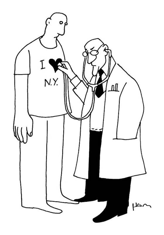 Doctors - Doctors And Patients Art Print featuring the drawing New Yorker February 22nd, 1999 by Ham Kha