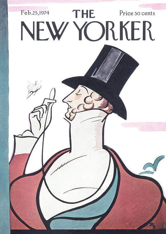 Media Icon Art Print featuring the painting New Yorker February 25th, 1974 by Rea Irvin