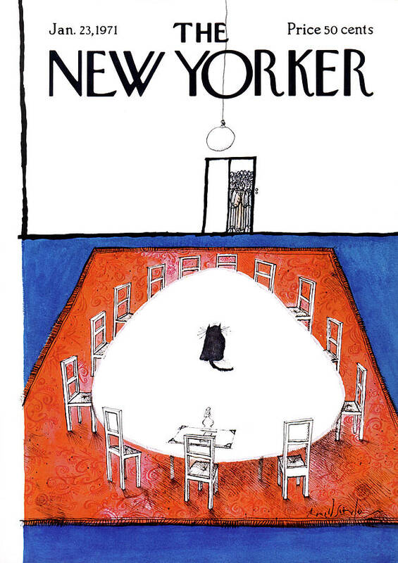 Ronald Searle Rse Art Print featuring the painting New Yorker January 23rd, 1971 by Ronald Searle