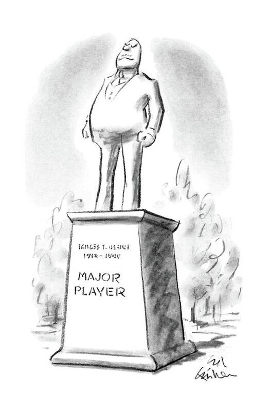 X
No Caption
Pedestal Reads . 
Statue Art Print featuring the drawing New Yorker May 9th, 1988 by Ed Fisher