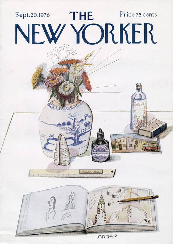 Art Art Print featuring the painting New Yorker September 20th, 1976 by Saul Steinberg