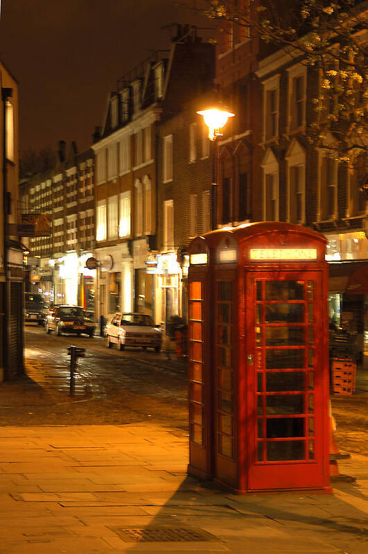 London Street Art Print featuring the photograph Night Call by Mike McGlothlen