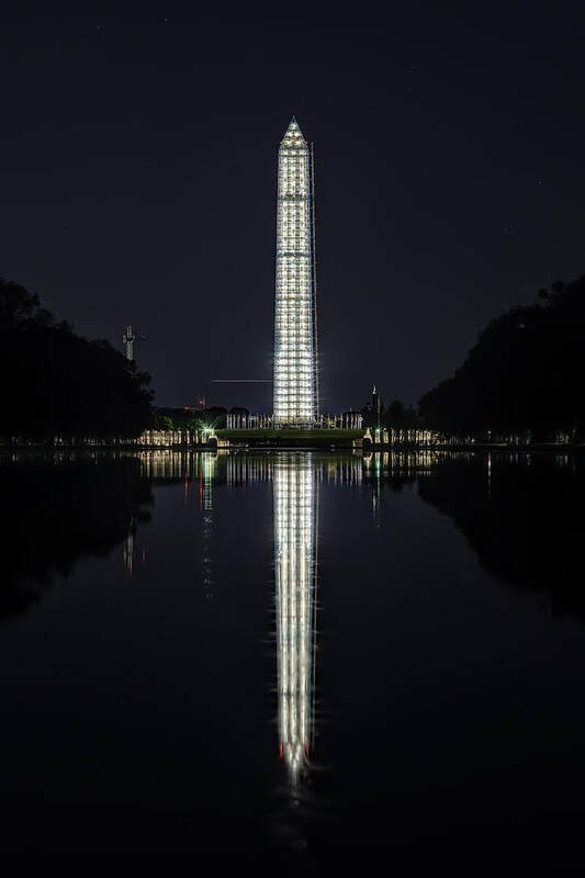 Metro Art Print featuring the photograph Night Scaffolding by Metro DC Photography