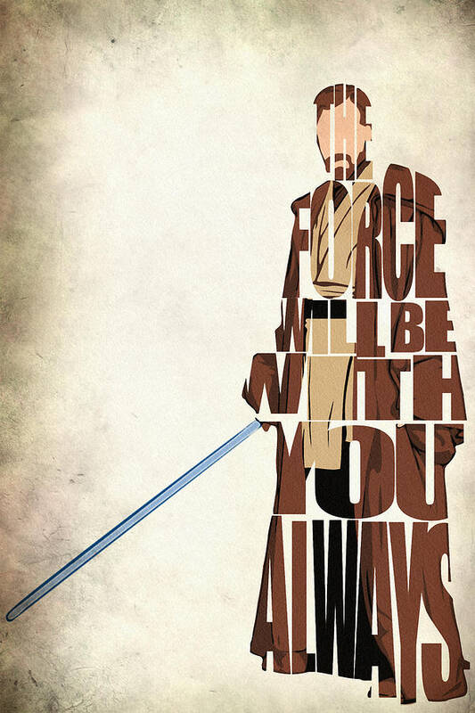 Obi-wan Kenobi Art Print featuring the digital art Obi-Wan Kenobi - Ewan McGregor by Inspirowl Design