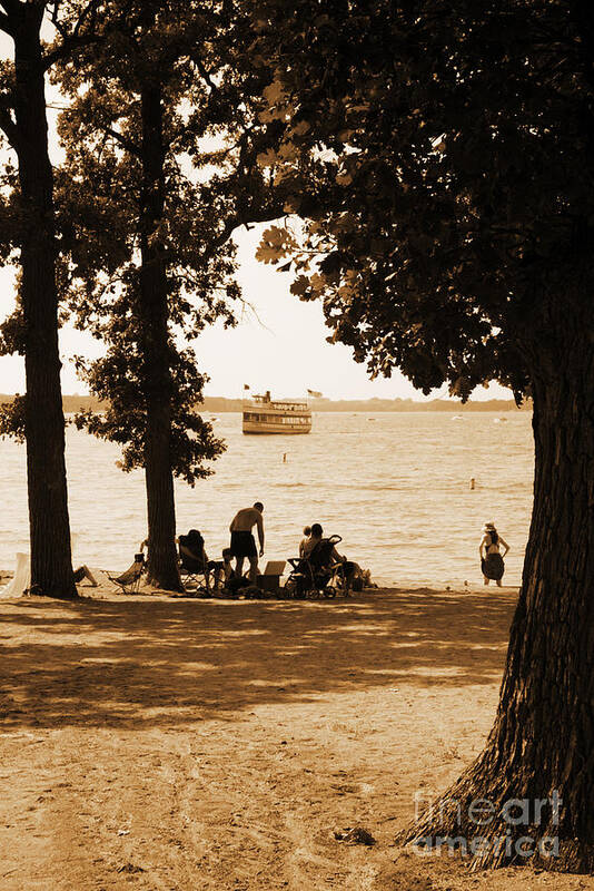 Okoboji Art Print featuring the photograph Okoboji Beach by Steven Krull