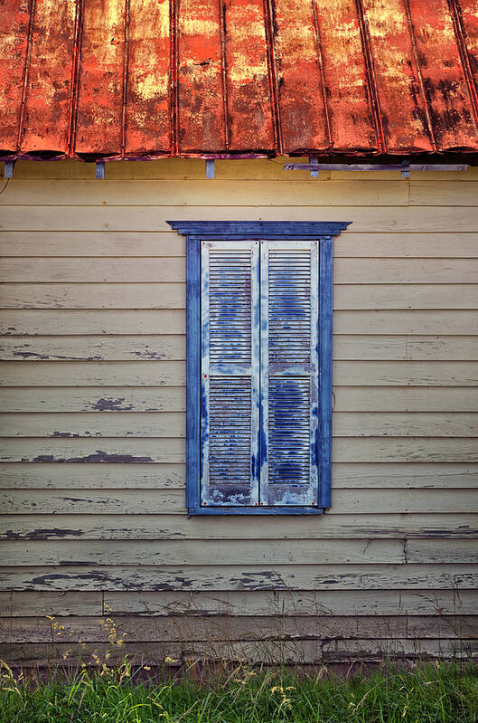 Vintage Barn Art Art Print featuring the photograph Rustic Barn Shutters by Steven Michael