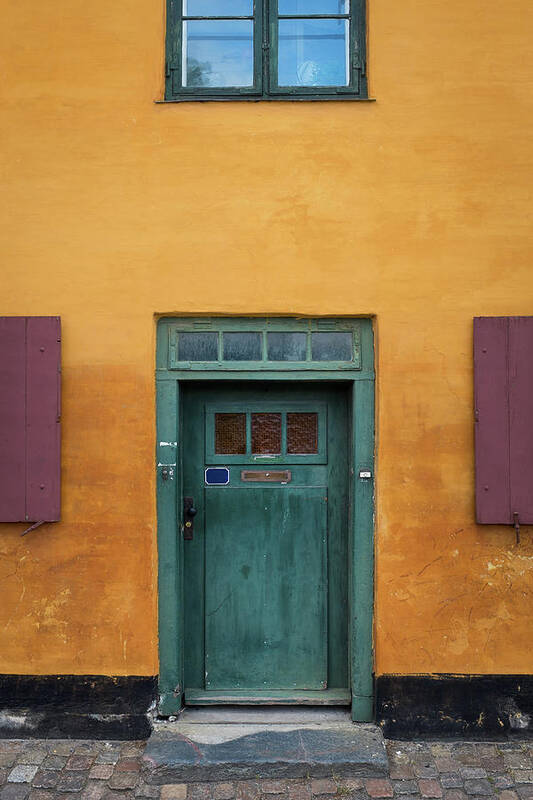 Steps Art Print featuring the photograph Old Front Door In Copenhagen by Spiderstock