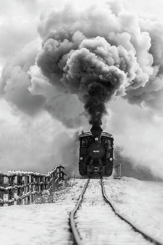 Steam Art Print featuring the photograph Old Train by Sveduneac Dorin Lucian
