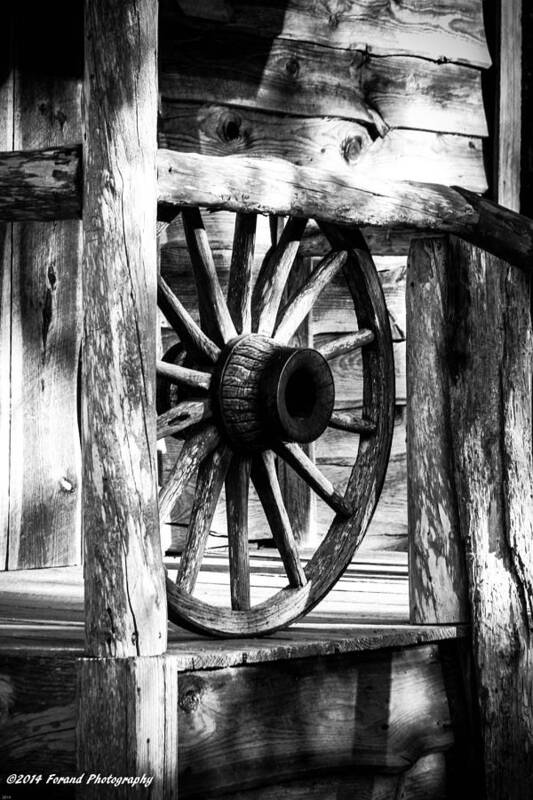 Rural Art Print featuring the photograph Old Wagon Wheel by Debra Forand