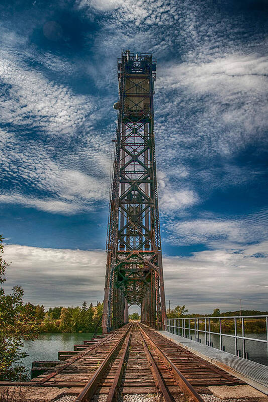 Guy Whiteley Photography Art Print featuring the photograph Old Welland Lift Bridge 3D07057hp by Guy Whiteley
