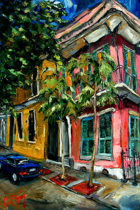 New Orleans Art Print featuring the painting On St. Charles by Carole Foret