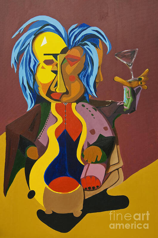 Drink Art Print featuring the painting One More Time by James Lavott