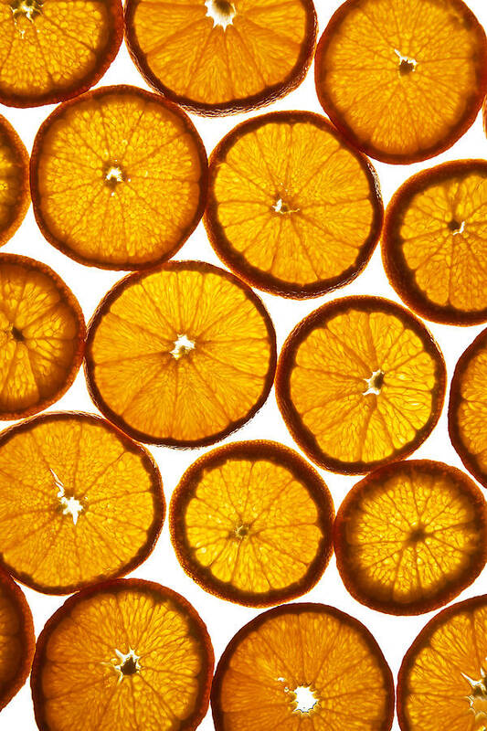 Background Art Print featuring the photograph Orange fresh by Vitaliy Gladkiy