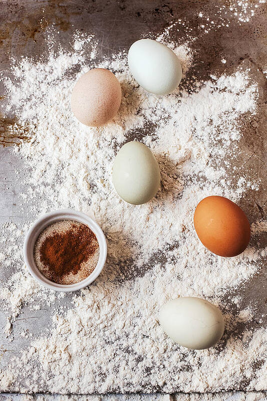 San Francisco Art Print featuring the photograph Organic Eggs, Sugar And Flour by One Girl In The Kitchen