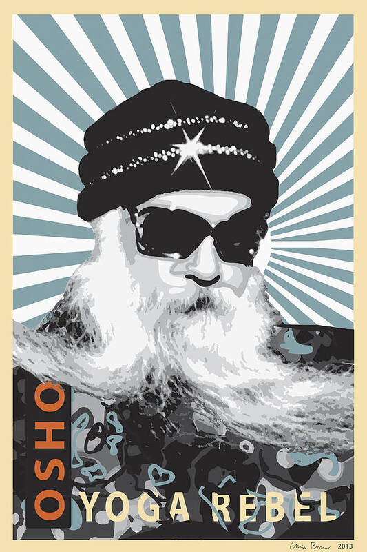 Yoga Art Print featuring the painting Osho Yoga Rebel by Chris Brown
