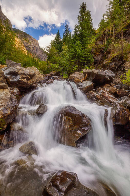 Waterfall Art Print featuring the photograph Ouray Wilderness by Darren White