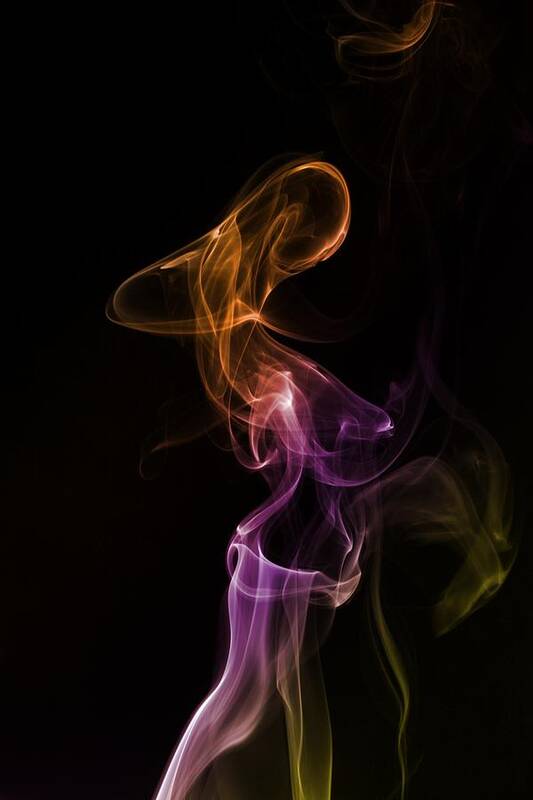 Colorized Smoke Art Print featuring the photograph Painted Lady by Mike Farslow