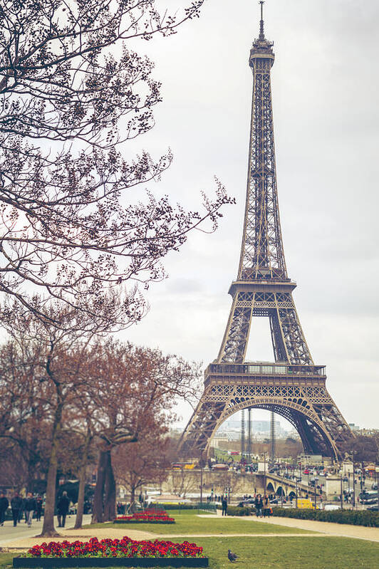 Eiffel Tower Art Print featuring the photograph Paris Eiffel Tower by Deimagine