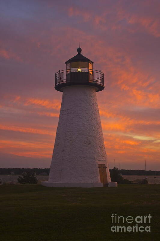 Ned's Point Lighthouse Art Print featuring the photograph Pastel Sunset at Ned'sPoint by Amazing Jules