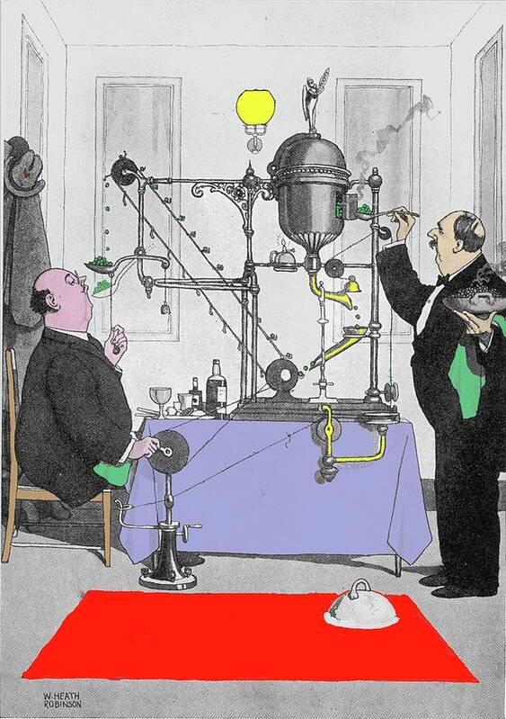 1800s Art Print featuring the photograph Pea Machine By W. Heath Robinson by Adam Hart-davis/science Photo Library