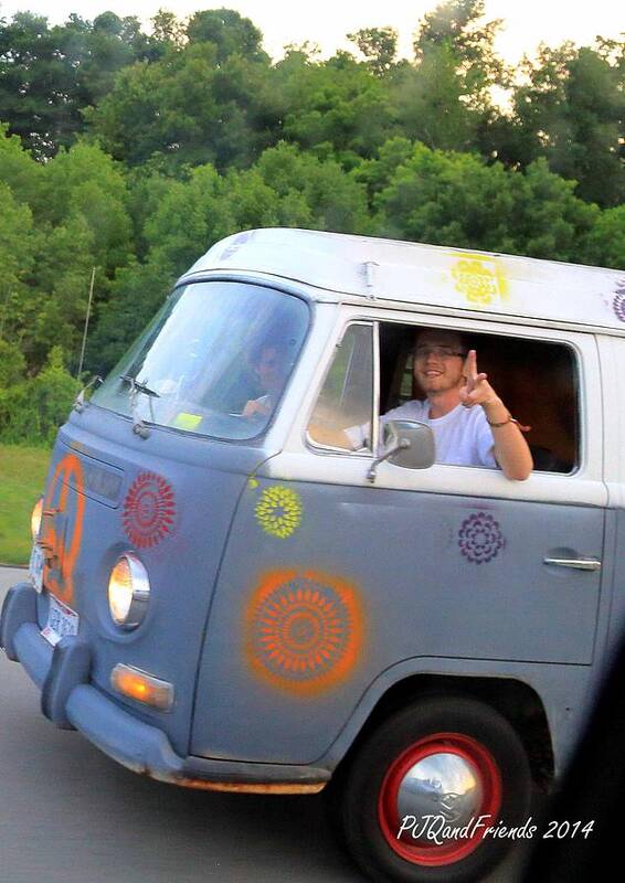 Peace Is A Vw Van Art Print featuring the photograph Peace is a VW Van by PJQandFriends Photography
