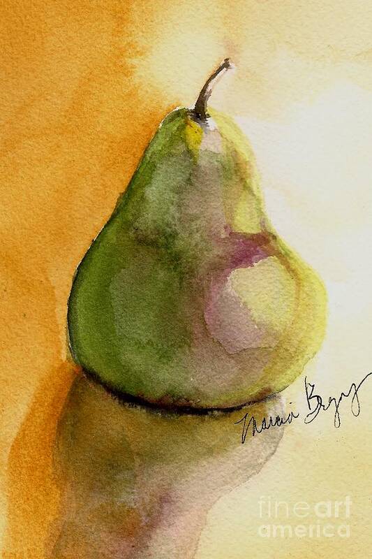 Pear Art Print featuring the painting Pear by Marcia Breznay