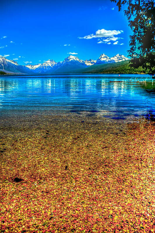 Lake Art Print featuring the photograph Pebble shore by Thomas Nay