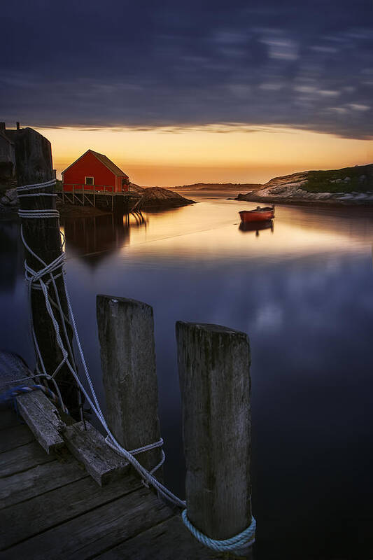 Peggy's Cove Art Print featuring the photograph Peggy's Cove Harbour by Magda Bognar