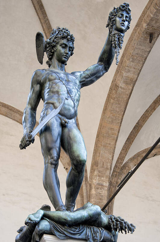 Aggression Art Print featuring the photograph Perseus By Cellini by Melany Sarafis